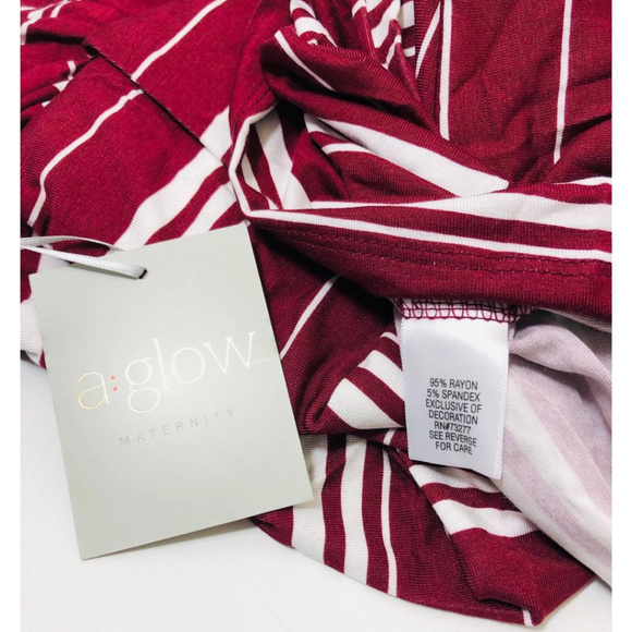 SOLD a:glow Maternity Burgundy Knot Maxi Dress - Picture 5 of 6